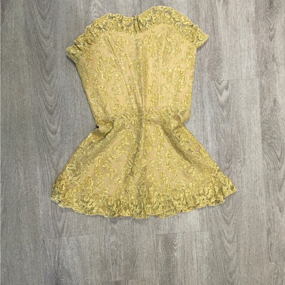 Betsey Johnson 1990’s Gold Cocktail Dress vintage - Picture 2 of 8